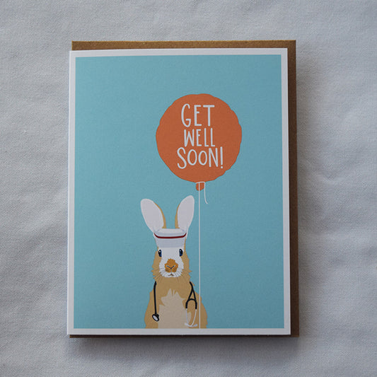 Rabbit Get Well Card