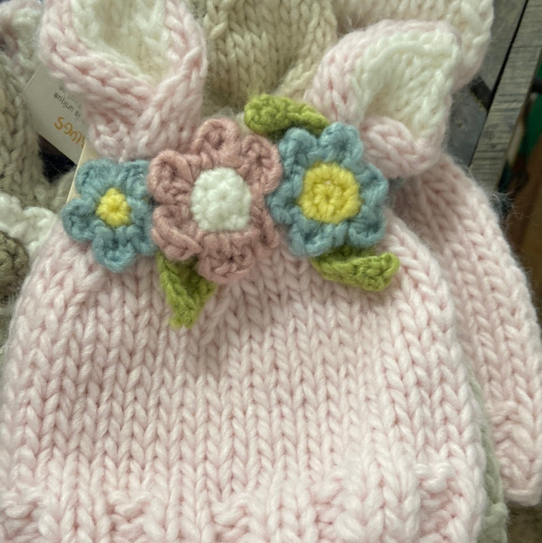 Pink newborn knit hat