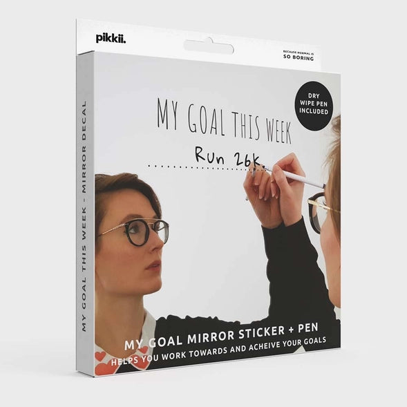 'My Goal This Week' Mirror Sticker + Pen Vinyl Decal Kit