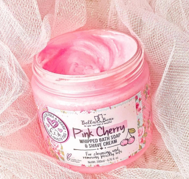 Pink Cherry Whipped Bath Soap & Shave Cream 6.7oz