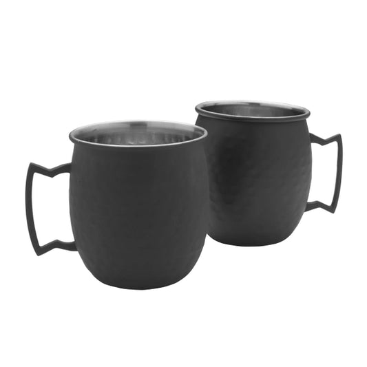 Houdini Noir Set of 2 Mule Hammered Mugs 18oz