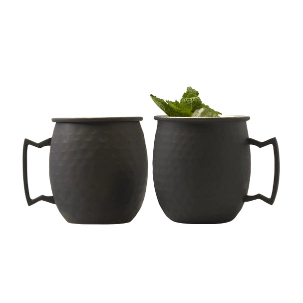 Houdini Noir Set of 2 Mule Hammered Mugs 18oz