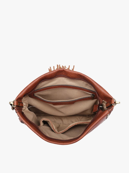 Marie Crossbody w/ Grommet Details-Slate