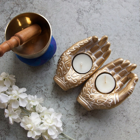 Mudra Hands Candleholders