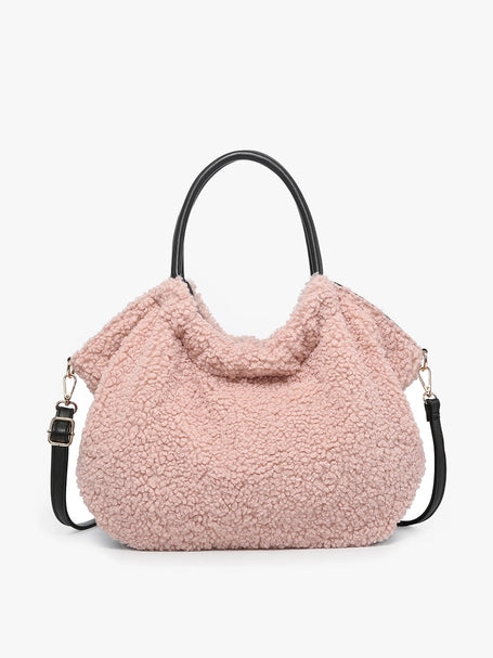 Zuri Teddy Satchel w/ Crossbody Strap