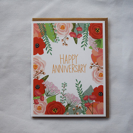 Floral Anniversary Card