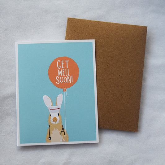 Rabbit Get Well Card