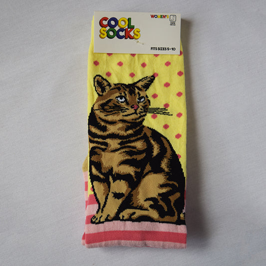 Women's Tabby Cat Crew Socks