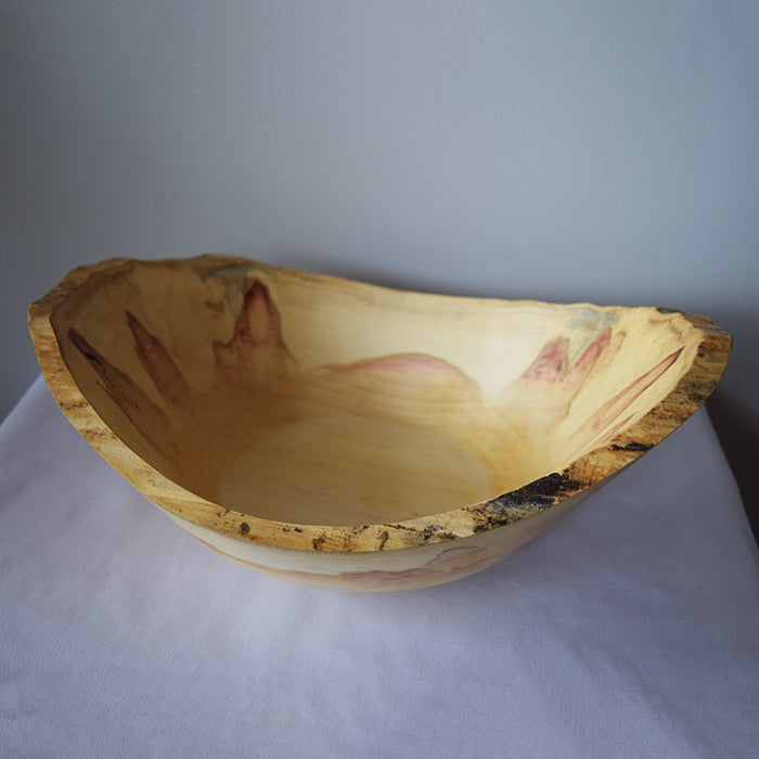 Hand-Carved Box Elder Wooden Bowl