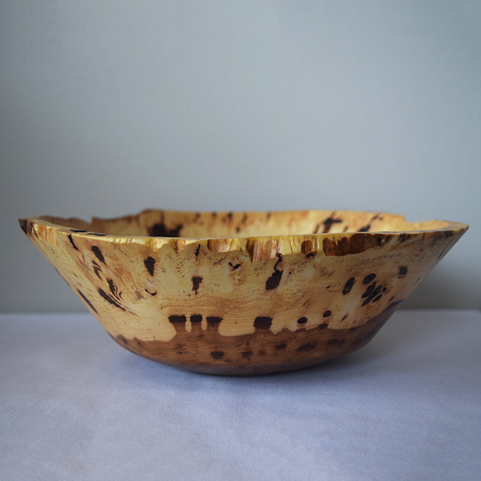 Hand-Carved Hickory Wooden Bowl