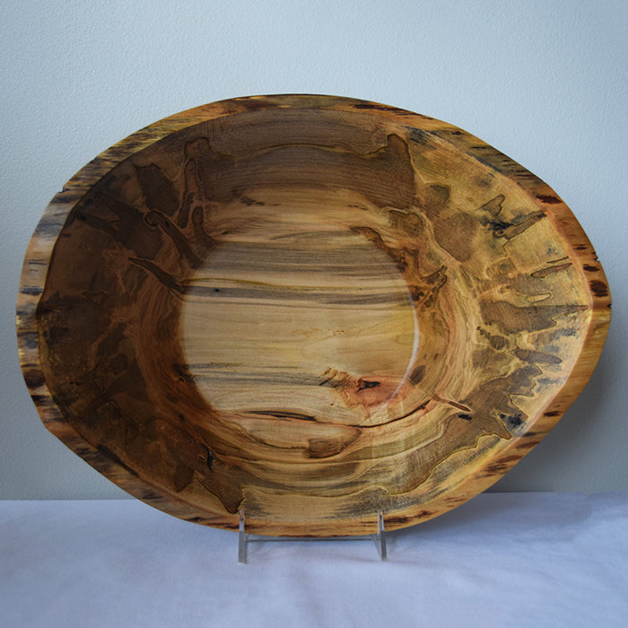 Hand-Carved Large Maple Wooden Bowl