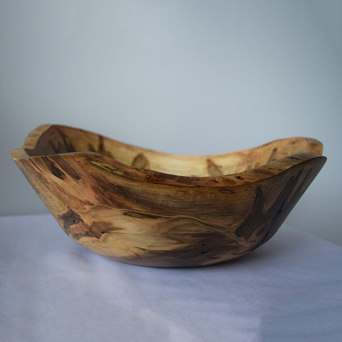 Hand-Carved Medium Maple Wooden Bowl
