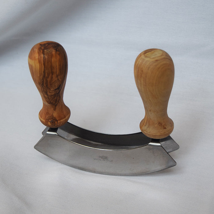 Double Blade Olive Wood Chopping Knife