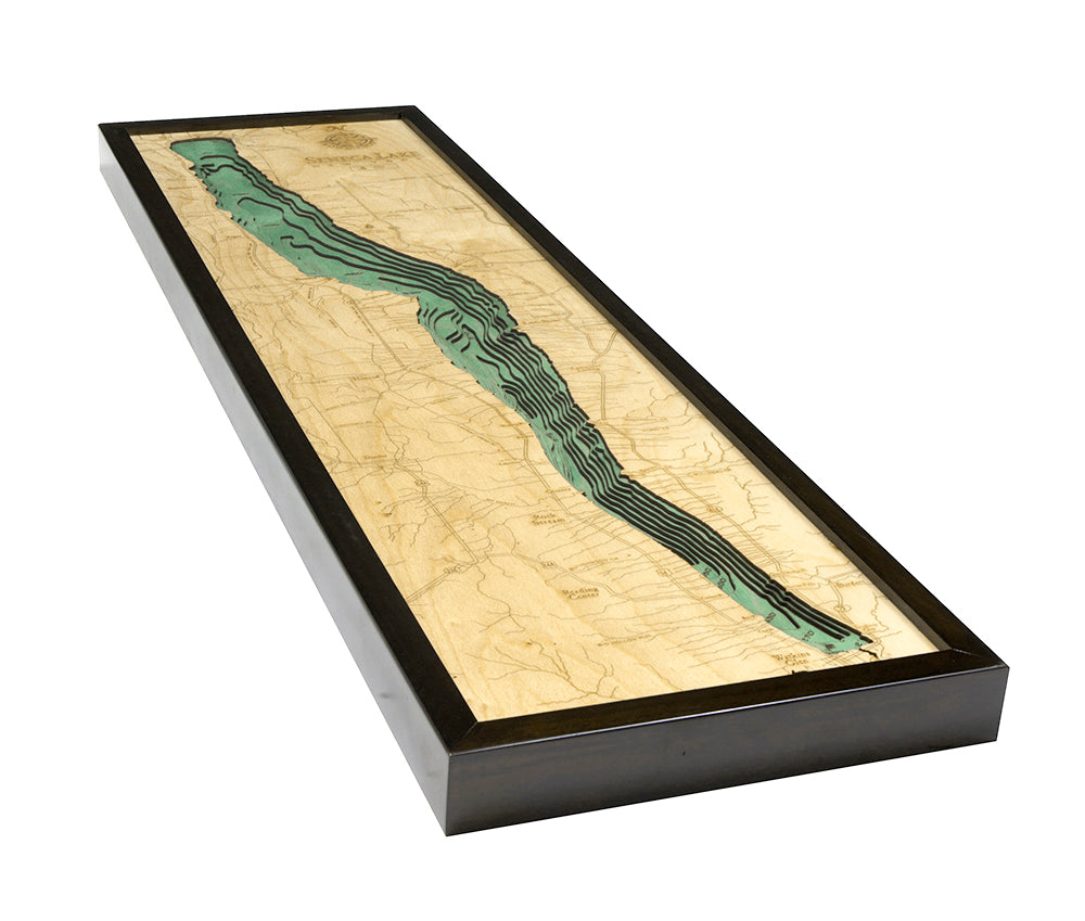 Seneca Lake 3D Nautical Wood Chart