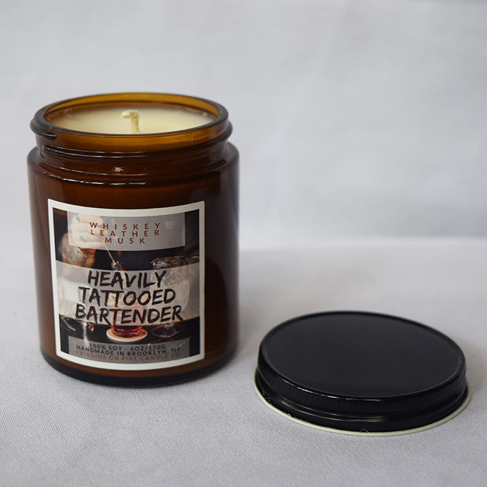 Heavily Tattooed Bartender Soy Candle