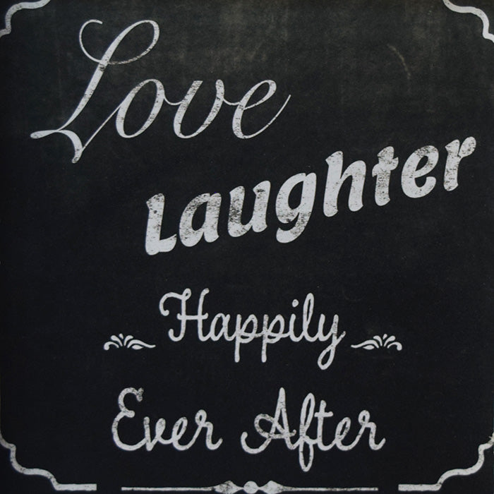 Small Chalk Love & Laughter Rustic Framed Art